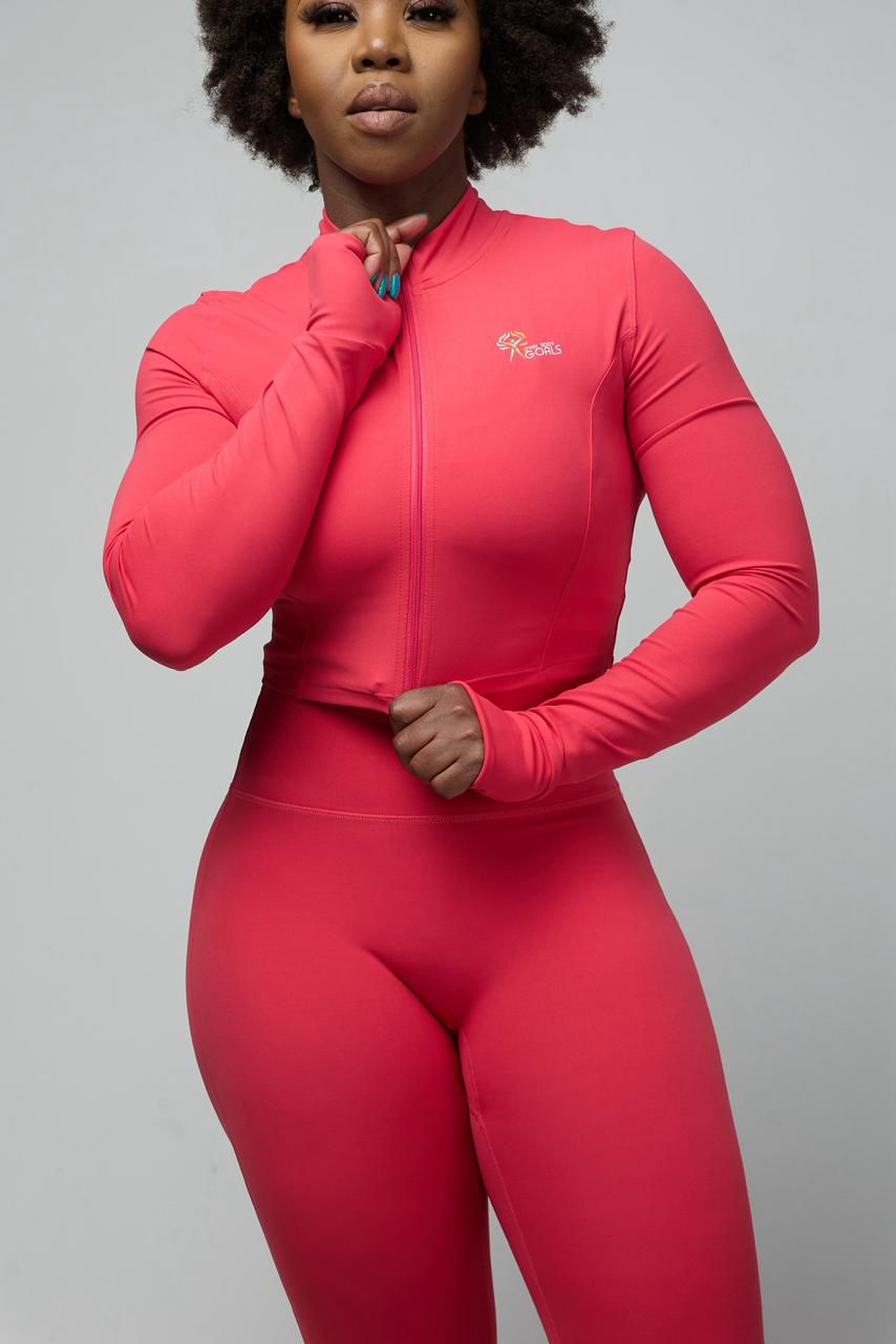 Vezi - Three Piece Yoga Set (Crop Jackets ,High Waist Leggings, Sport bra) - Image 5